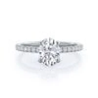 Pave Love Knot Lab Created Diamond Engagement Ring