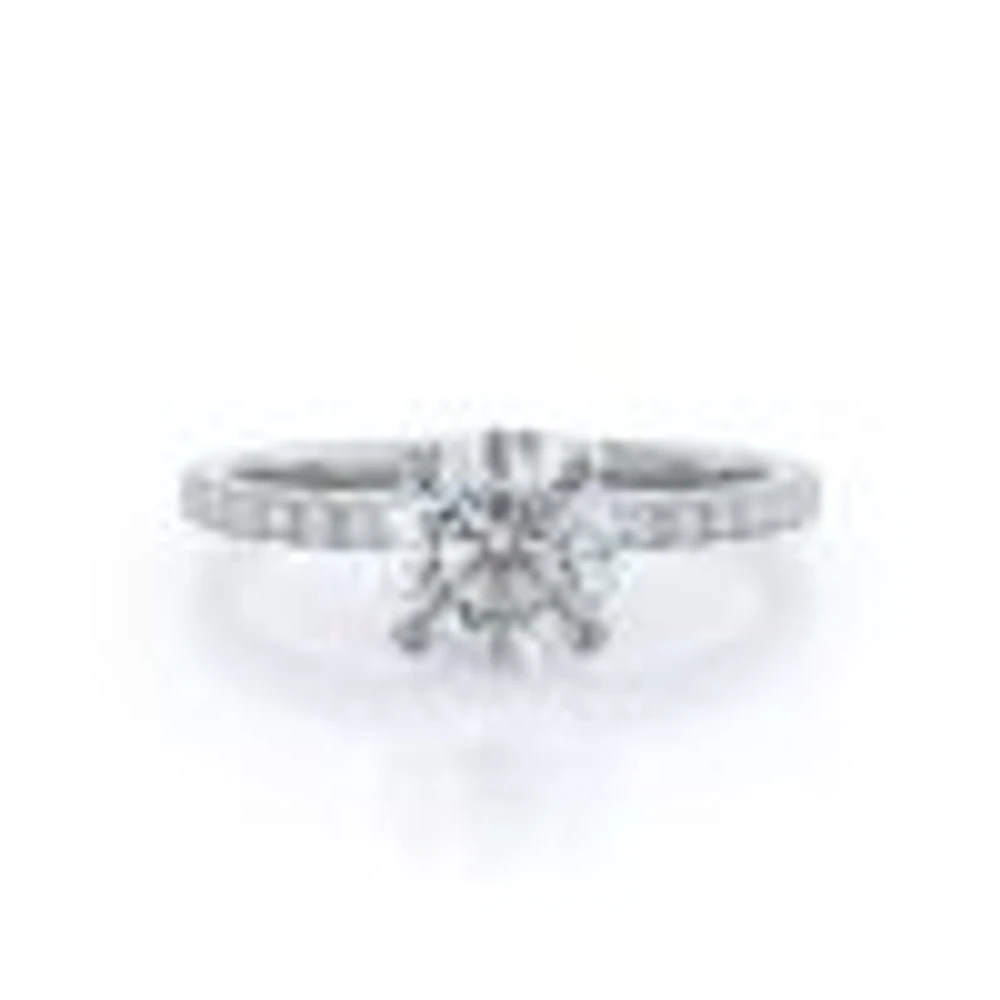 Classic Pave Lab Created Diamond Engagement Ring