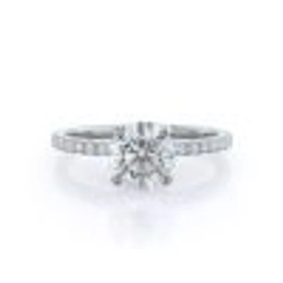 Classic Pave Lab Created Diamond Engagement Ring