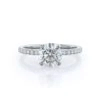 Classic Pave Lab Created Diamond Engagement Ring