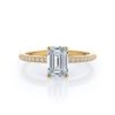 Micro Pave Lab Created Diamond Engagement Ring