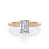 Micro Pave Lab Created Diamond Engagement Ring