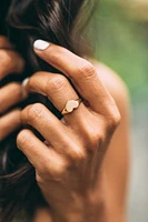 Heart Signet Ring in 10kt Yellow Gold