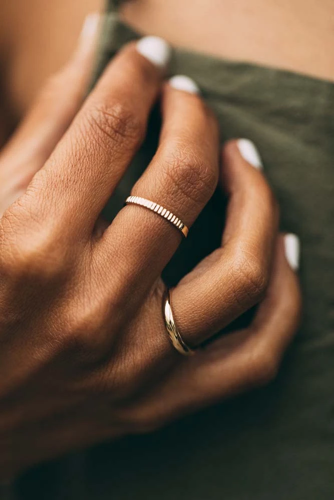 3MM Mini Dome Ring in 10kt Yellow Gold