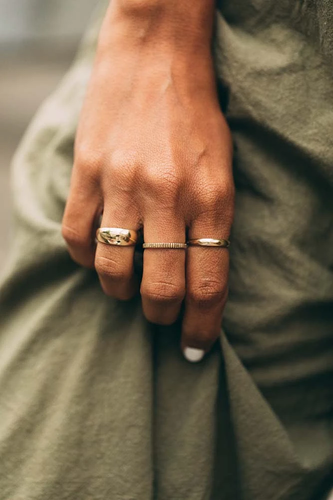 3MM Mini Dome Ring in 10kt Yellow Gold