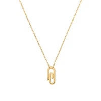 16″-18″ Mini Paperclip Necklace 14kt Yellow Gold