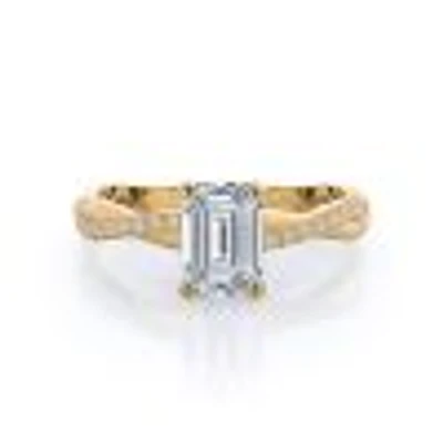 Twisted Lab Created Diamond Engagement Ring