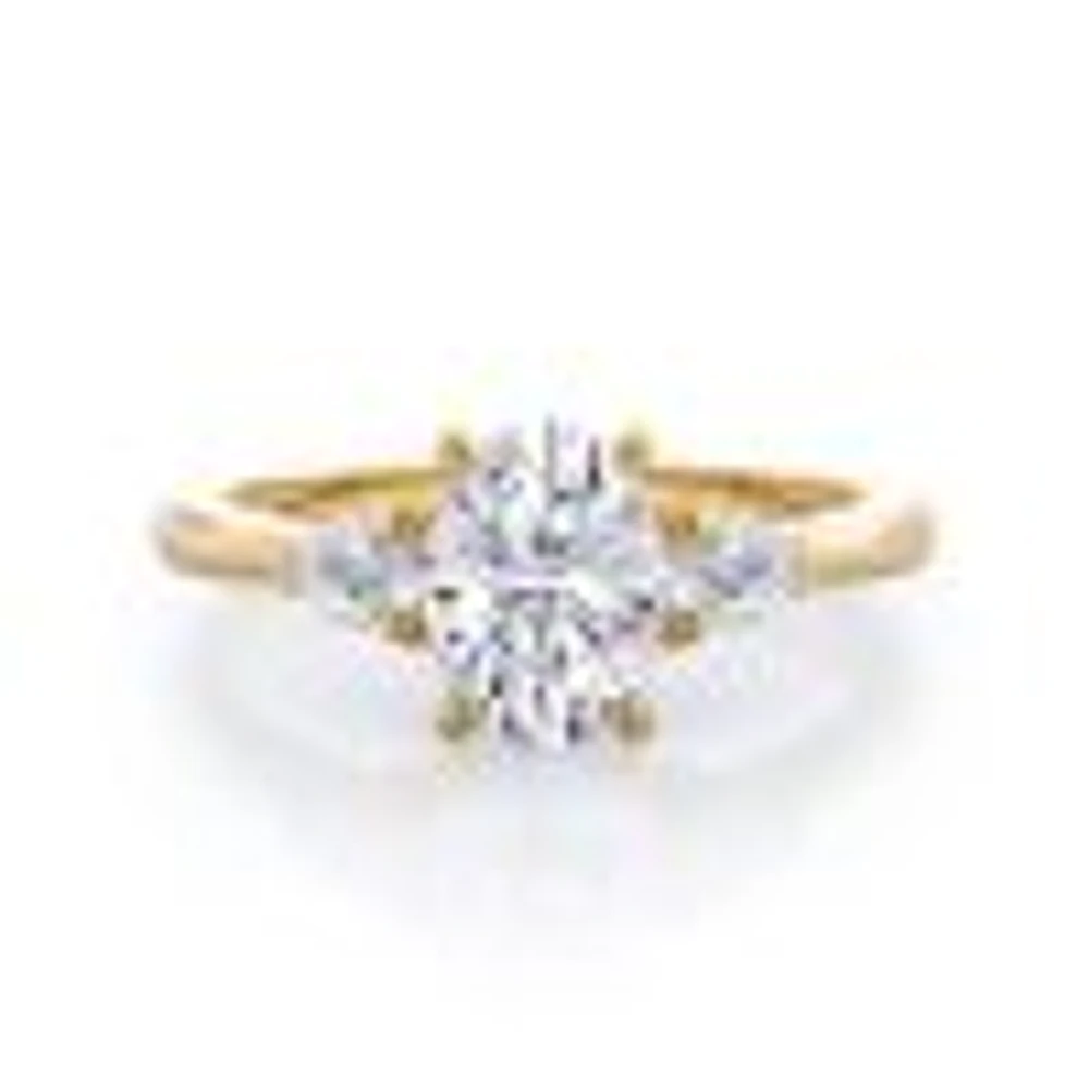 Three Stone Lab Created Diamond Engagement Ring