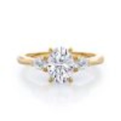 Three Stone Lab Created Diamond Engagement Ring