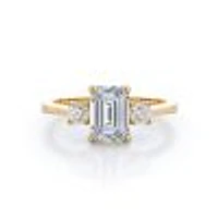 Petite Three Stone Lab Created Diamond Engagement Ring