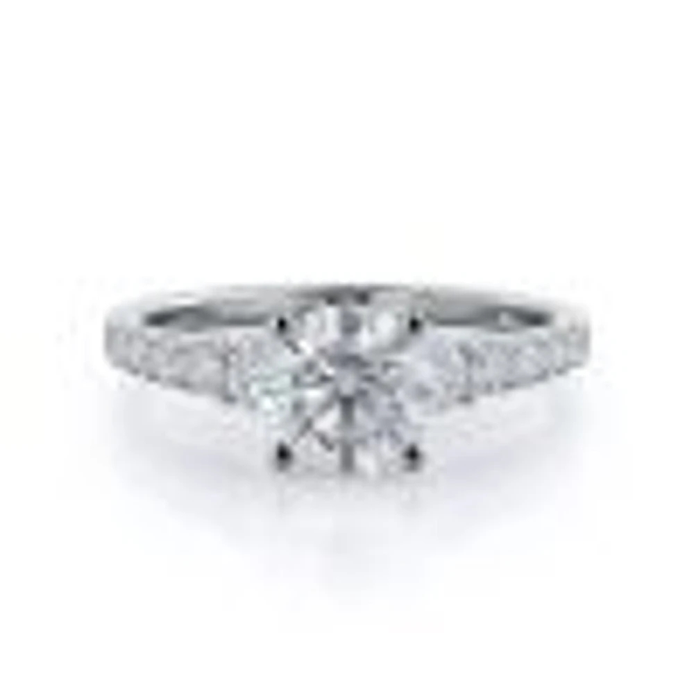 Regalia Pave Lab Created Diamond Engagement Ring