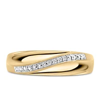 Men’s Wedding Band with .05 Carat TW of Diamonds 10kt Yellow Gold