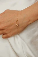 Safety Pin Bracelet 10kt Yellow Gold