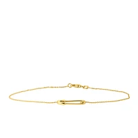 Safety Pin Bracelet 10kt Yellow Gold