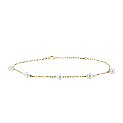 Cosmic Bracelet with Pearl in 10kt Yellow Gold