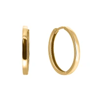 18MM Slim Hoop Earrings 10kt Yellow Gold