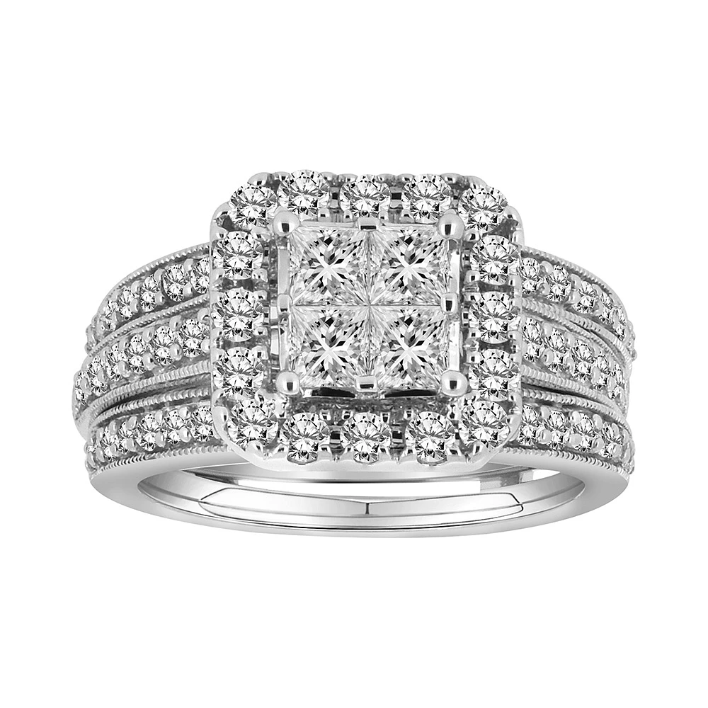 Engagement Ring with 2.00 Carat TW of Diamonds 14kt White Gold