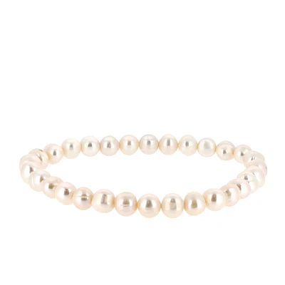 Stretch Bracelet with 7MM Freshwater Pearls