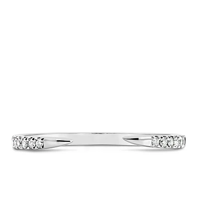 Open Stacking Band with .12 Carat TW of Diamonds 14kt White Gold