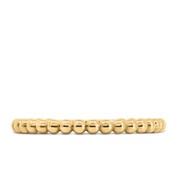 yellow gold beaded ring