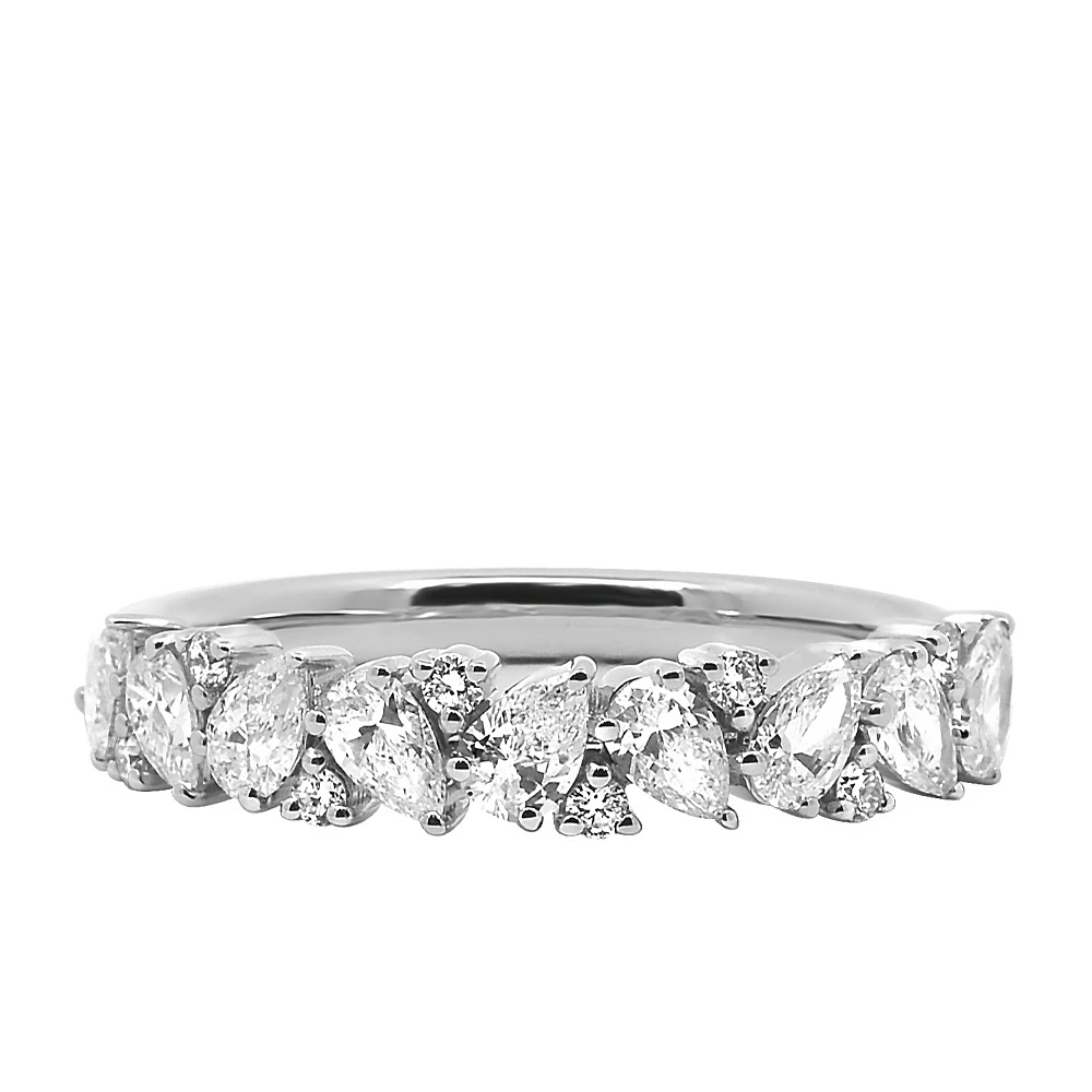 Ring with .80 Carat TW of Lab Created Diamonds 14kt White Gold