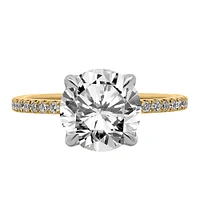 Engagement Ring with 3.20 Carat TW of Lab Created Diamonds in 14kt Yellow Gold