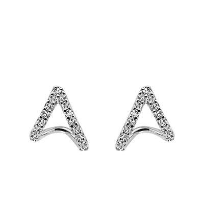 Earrings with Cubic Zirconia in Sterling Silver