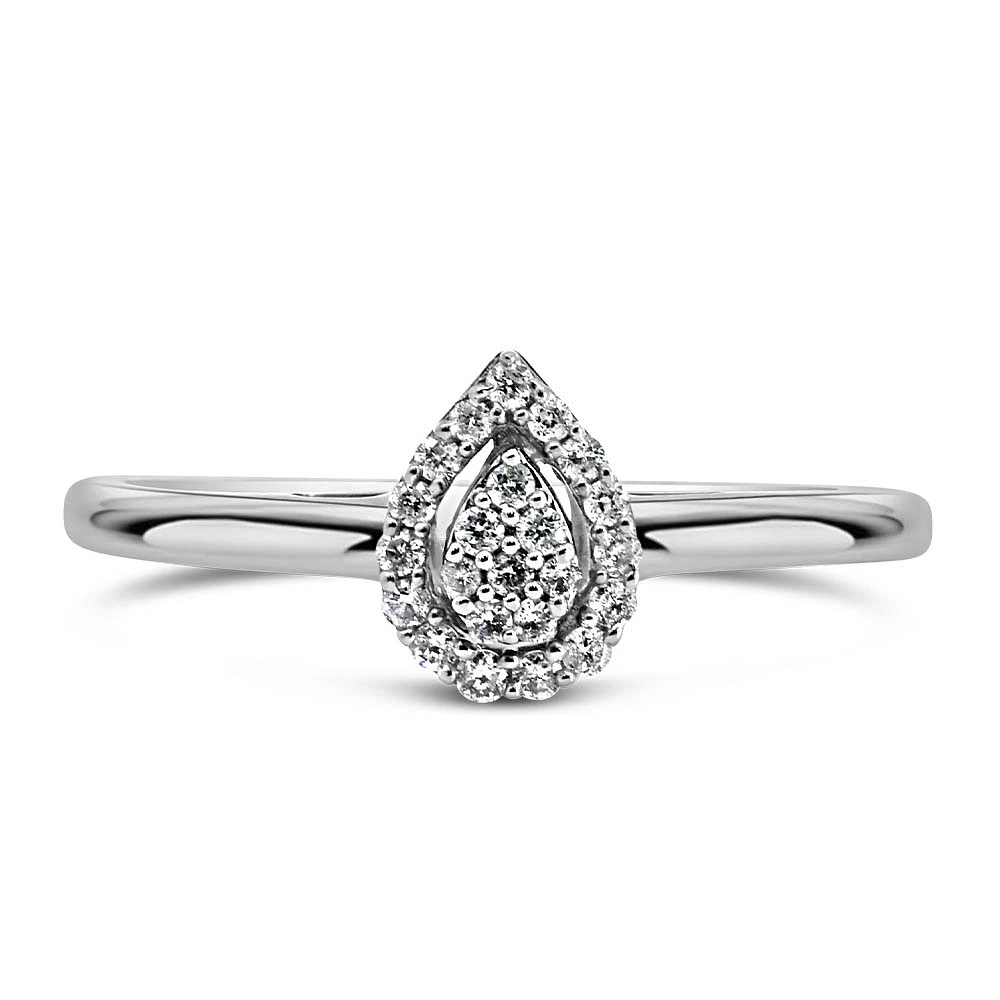 Pear Shaped Diamond Ring with .10 Carat TW 10kt Gold