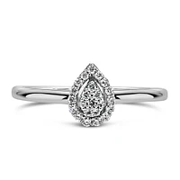 Pear Shaped Diamond Ring with .10 Carat TW 10kt Gold