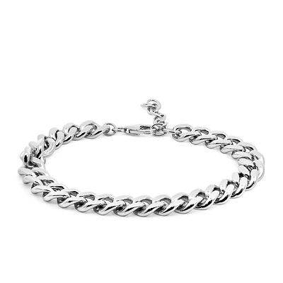 6.5″-7.5″ 7.5MM Athena Curb Bracelet Sterling Silver