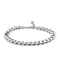 6.5″-7.5″ 7.5MM Athena Curb Bracelet Sterling Silver