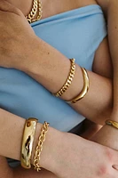 4.3-8.2MM Annabelle Wave Bangle in Gold Vermeil Sterling Silver