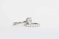 Round Solitaire Engagement Ring with 4.50 Carat Lab Created Diamond 14kt White Gold