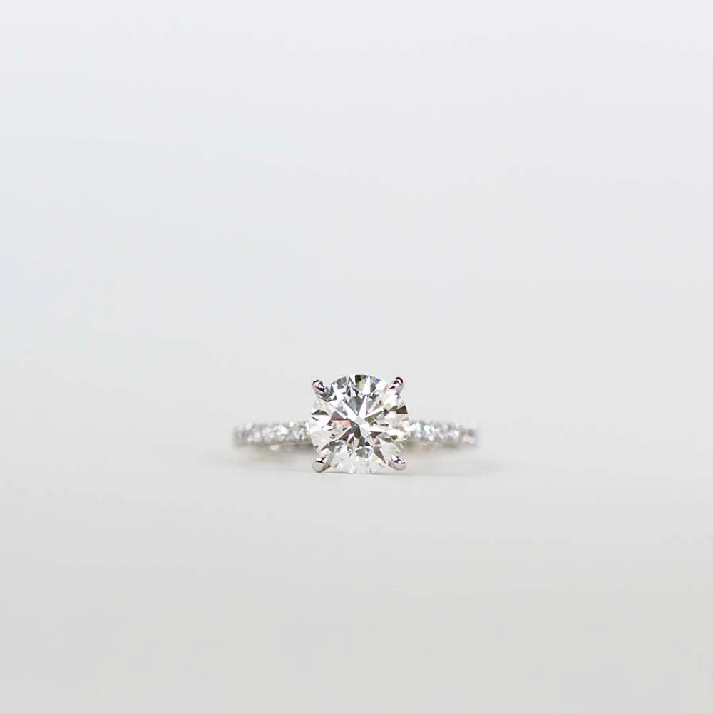 Engagement Ring with 4.45 Carat TW of Lab Created Diamonds in 14kt White Gold