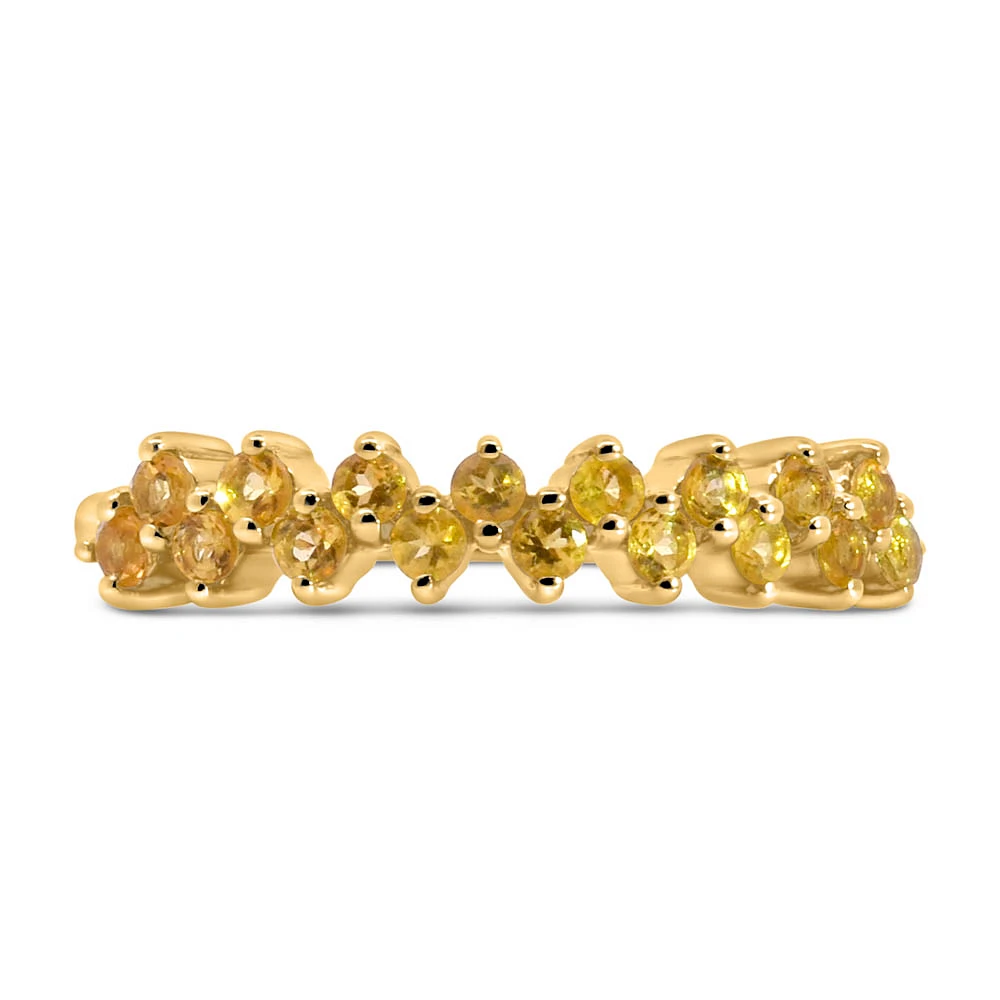 Stackable Ring with Citrine 10kt Yellow Gold