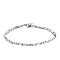 Pear Tennis Bracelet with 4.00 Carat TW of Lab Created Diamonds 14kt White Gold