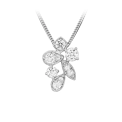 Pendant with Cubic Zirconia Sterling Silver Chain