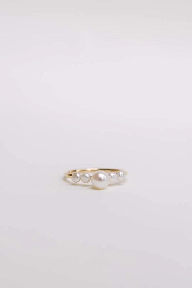 Ring with Pearls 10kt Yellow Gold