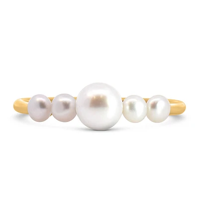 Ring with Pearls 10kt Yellow Gold