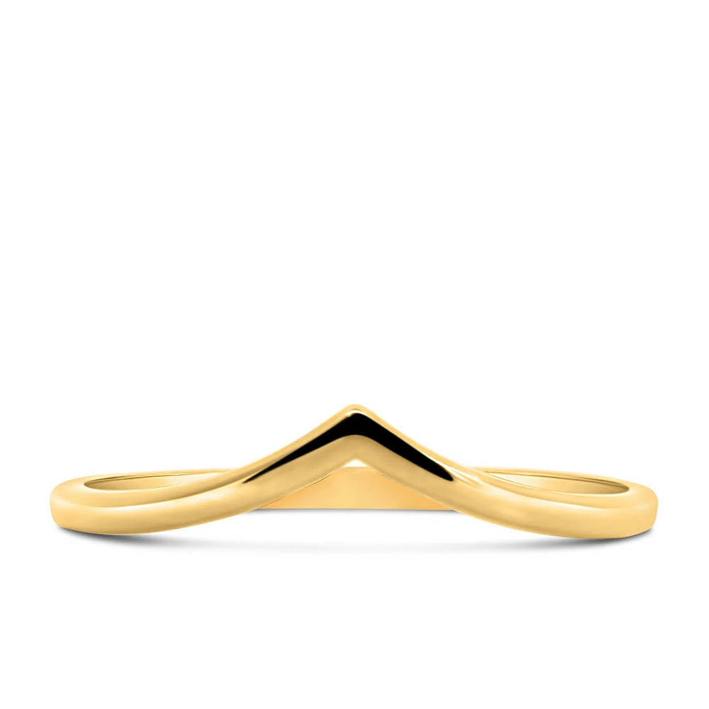 Stackable Chevron Ring 10kt Yellow Gold