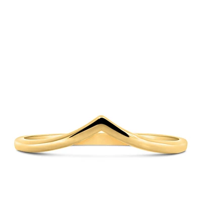 Stackable Chevron Ring 10kt Yellow Gold