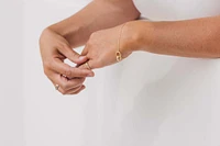 Stackable Petite Cornetto Ring in 10kt Yellow Gold