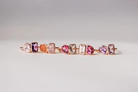 Toi et Moi Ring with Morganite and Pink Topaz in 14kt Rose Gold