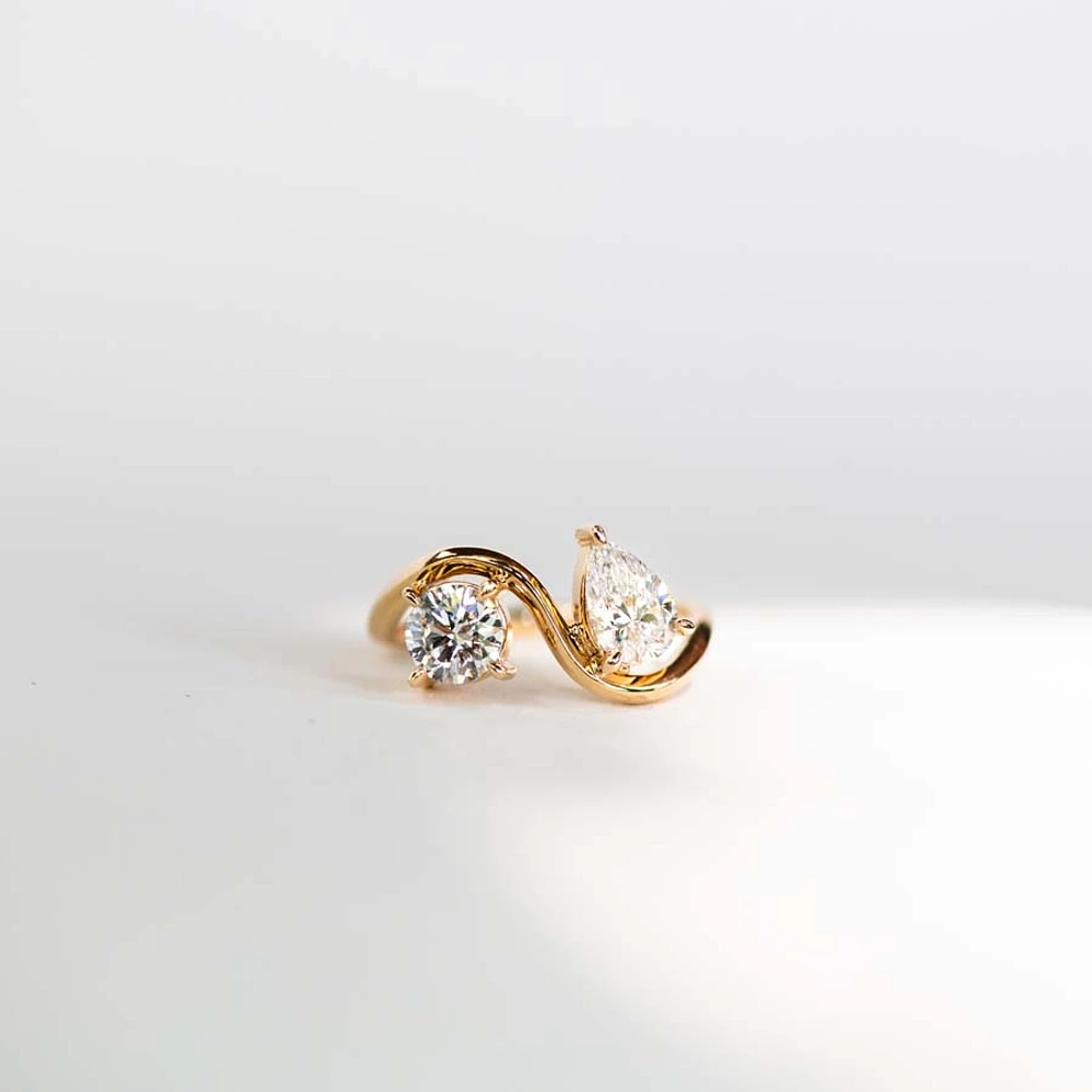 Engagement Ring with 1.53 Carat TW of Lab Created Diamonds 14kt Yellow Gold