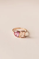 Toi et Moi Ring with Morganite and Pink Topaz 14kt Rose Gold