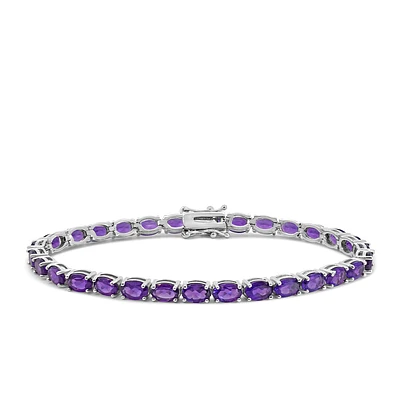 7.5″ Tennis Bracelet with Amethyst Sterling Silver