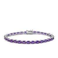 7.5″ Tennis Bracelet with Amethyst Sterling Silver