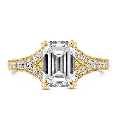 Engagement Ring with 2.75 Carat TW of Lab Created Diamonds 14kt Yellow Gold