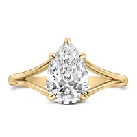 Solitaire Engagement Ring with Carat Lab Created Diamond in 14kt Gold