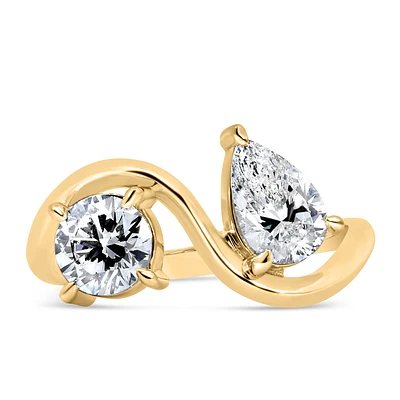 Engagement Ring with 1.53 Carat TW of Lab Created Diamonds 14kt Yellow Gold